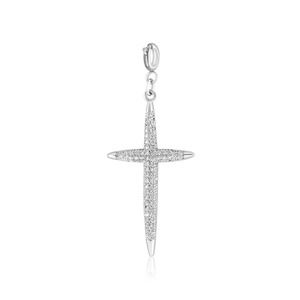 Cubic Zirconia Cross Charm